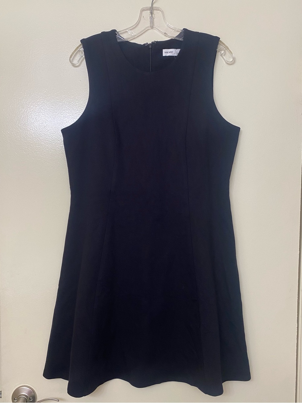 Nine West Sleeveless Black Fit-and-Flare Dress